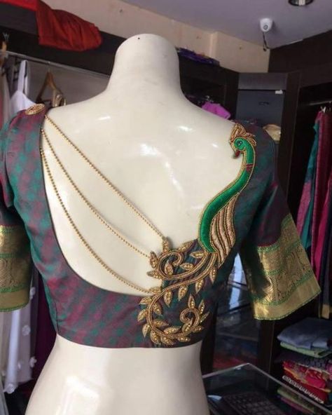 blouse villa on Instagram: “Customize your #wardrobe #designs. We provide services for customizing women ethnic wear. For Order Join our WhatsApp…” Peacock Blouse Designs, Blouse Designes, Saree Jacket Designs, Embroidery Blouses, Women Ethnic Wear, Saree Blouse Neck Designs, Latest Model Blouse Designs, Lehenga Blouse Designs, Blouse Back Neck Designs