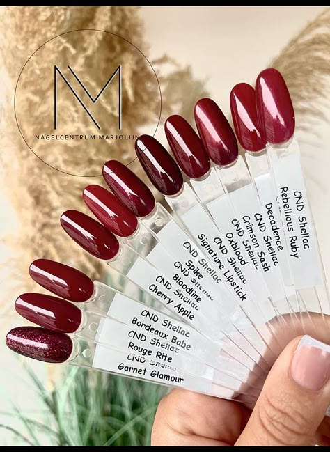 Cnd Shellac How Merlot, Cnd Shellac Christmas Nails, Cnd Shellac Oxblood, Fall Cnd Shellac Colors, Cnd Nail Colors, Sns Fall Colors 2023, Cnd Shellac Colors Fall 2023, Cnd Shellac Colors 2024, Cnd Fall Colors