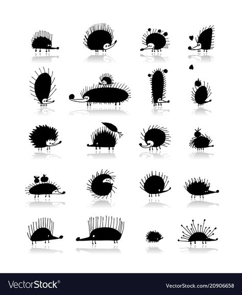 Hedgehog Vector, Animal Cartoons, Hedgehog Drawing, Hedgehog Design, Hedgehogs, Clay Ideas, Eps Vector, Design Vector, Your Design