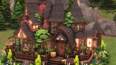 Fairy Cottage | Patreon Sims Builds, Fairy Cottage, Sims House, Cottage, Building