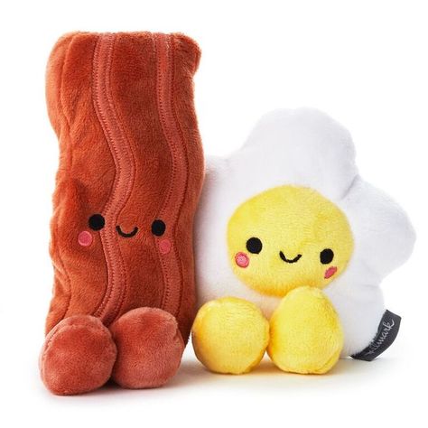 Food Characters, Food Plushies, Food Pillows, Jellycat Stuffed Animals, Bacon And Eggs, Cute Squishies, Lilo Et Stitch, Kawaii Plushies, Valentine Fun