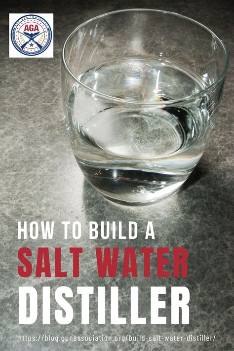 Learn how to make a salt water distiller with only very minimal resources and the sheer will to survive. #DIYsaltwaterdistiller #saltwaterdistiller #waterdistillation #desalination #survivalskills #survival #preparedness #gunassociation Solar Water Distiller, Water Distiller, Survival Preparedness, Medical Tips, Zero Energy, Distillation Process, Right To Bear Arms, Living Off The Grid, Water Boiling