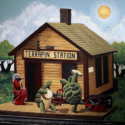 Wall Art - Painting - Recreation of Terrapin Station Album Cover by The Grateful Dead #2 by Ben Jackson Painting Recreation, Grateful Dead Art, Terrapin Station, Art Brochures, The Grateful Dead, Terrapin, Union Station, Grateful Dead, Album Art