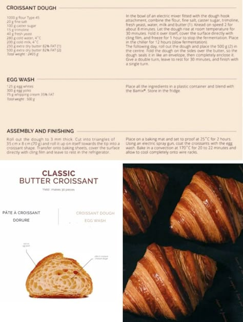 French Croissant Recipe, Crossiant Recipes, Basic Cupcake Recipe, French Pastries Recipes, Chocolate Dishes, Croissant Recipe, Bread Shop, Bread Snacks, Easy Baking Recipes Desserts