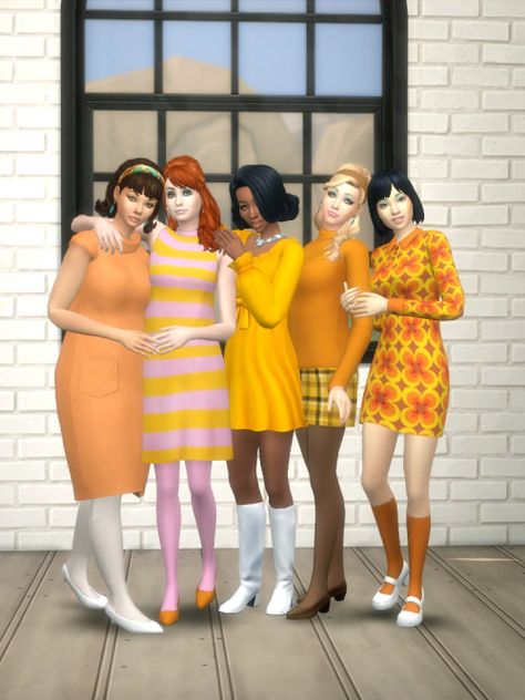 hi sugar, are you rationed? 1960 Sims 4 Cc, Sims 4 Cc 60s Clothes, Sims 4 60s Cc, Taco Nails, Sixties Makeup, Flares Outfit, Sims Download, Sims 4 Decades Challenge, Bump Hairstyles