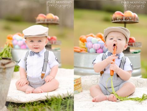 Easter Pictures For Babies, Baby Boy Easter Pictures, Easter Family Pictures, Baby Easter Pictures, Baby Holiday Photos, Easter Baby Photos, 6 Month Baby Picture Ideas, Mini Portrait, Easter Mini Session