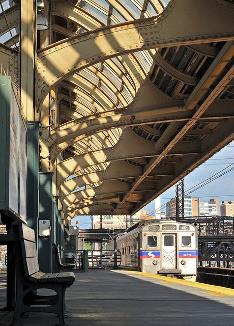 Septa Train Philadelphia, Philadelphia Train Station, Philadelphia Architecture, Train Station Platform, Notes From Underground, West Philadelphia, Train Platform, Commuter Train, Best Vacation Destinations