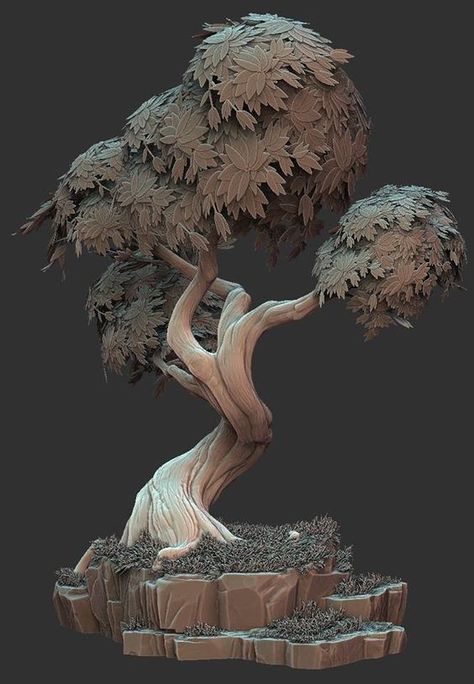 ArtStation - Stylized Tree, Ben Lewis: Stylized Tree, Props Concept, Environment Props, 3d Tree, Search Google, 3d Modelle, 3d Texture, 3d Modelling, Game Inspiration