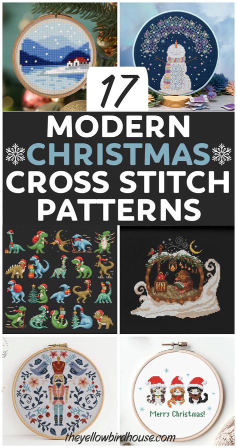 17 Beautiful and Modern Christmas Cross Stitch Patterns. Super fun DIY cross stitch designs to make for the Holidays. Christmas Animals, Houses, Landscapes and more! Contemporary Xmas Cross Stitch patterns for modern stitchers. Dmc Cross Stitch Patterns Free, Xmas Cross Stitch Patterns, Free Cross Stitch Patterns To Download, Cross Stitch Patterns For Christmas, Christian Cross Stitch Patterns Free, Cross Stitch Patterns Modern, Scandinavian Cross Stitch Patterns, Christmas Cross Stitch Patterns, Holiday Cross Stitch Patterns