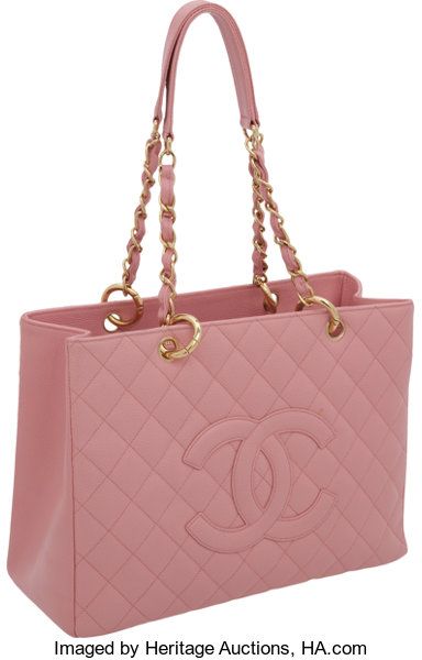 Chanel Pink Caviar Leather Classic Grand Shopper Tote Bag, 13" x 9" | Lot #56023 | Heritage Auctions Chanel Leather Bag, Coco Chanel Bags, 2024 Bags, Pink Chanel Bag, Chanel Handbags Classic, Totes Ideas, Chanel Tote Bag, Chanel Pink, Luxurious Lifestyle