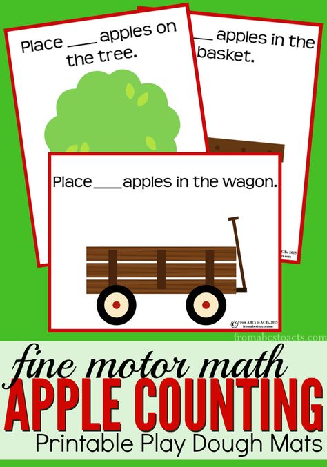 Apple Playdough Mats Free Printables, Apple Playdough Mats, Apple Hole Punch Activity, Apple Playdough, Preschool Apple Unit, Preschool Units Themes, Apple Counting, Apple Week, Playdough Tools