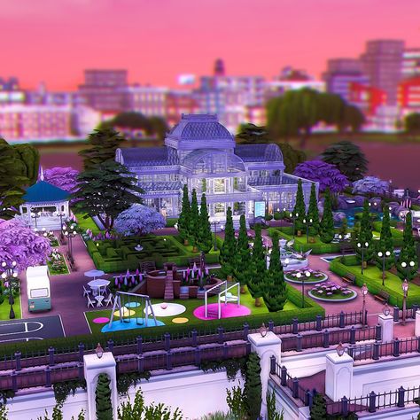 Sims 4 San Myshuno Builds, Sims 4 San Myshuno Park, Sims 4 San Myshuno Lots, Sims 4 Botanical Garden, Sims 4 Venues, Sims 4 Garden Ideas, Sims 4 San Myshuno, Sims 4 Park, Penthouse Garden