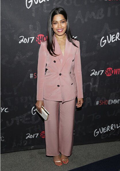 Pink Pantsuit, Stick It To The Man, Tuxedo Women, Freida Pinto, Millennial Pink, Stick It, Best Dressed, List Style, The Man