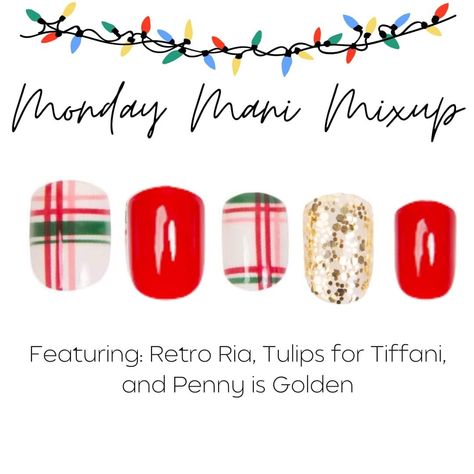 Red Aspen Christmas Mani Mix Up, Red Aspen Nail Dash Combos Christmas, Red Aspen Christmas Nails, Nail Combinations, Aspen Nails, Nail Dashes, Red Aspen, Classy Christmas, Holiday Red