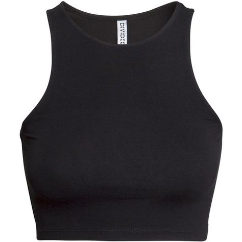 H&M Jersey crop top (£2) ❤ liked on Polyvore featuring tops, crop tops, shirts, tank tops, black, jersey crop top, jersey top, sleeveless tops, h&m tops and crop top Tank Top With Shirt Underneath, Tank Tops Black, Crop Tops Shirts, Black Sleeveless Shirt, Jersey Crop Top, Sleeveless Shirts, Black Sleeveless Top, Shirts Black, Tops Black