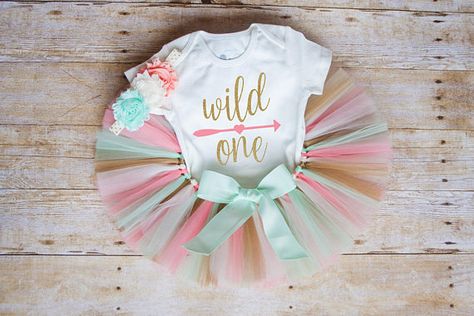 Wild Onederful Birthday, Wild And Onederful Birthday Girl, Wild One Girl Birthday, Wild One Birthday Girl, Tutu Size Chart, Wildflower Birthday, Birthday Bodysuit, First Birthday Tutu, First Birthday Outfit Girl