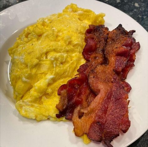 Bacon And Scrambled Eggs, Eggs And Bacon Aesthetic, Eggs And Bacon Breakfast, Bacon And Eggs Breakfast, Egg And Bacon, Sarah Adams, Bacon Eggs Breakfast, Eggs And Bacon, Bad Eggs