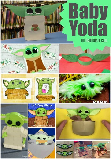 Mandalorian Party, Yoda Birthday, Yoda Crochet, Yoda Party, Red Ted Art, Star Wars Crafts, Nerd Crafts, Star Wars Kids, Fantasy Theme