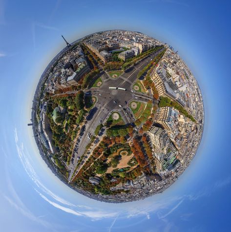 World city panoramas transformed into 360-degree globes – in pictures 360 Degree Photography, 360 Pictures, Panorama 360, 360 Photography, Panorama Photography, Panorama City, Photography Series, Wallpaper Dekstop, Paris Pictures