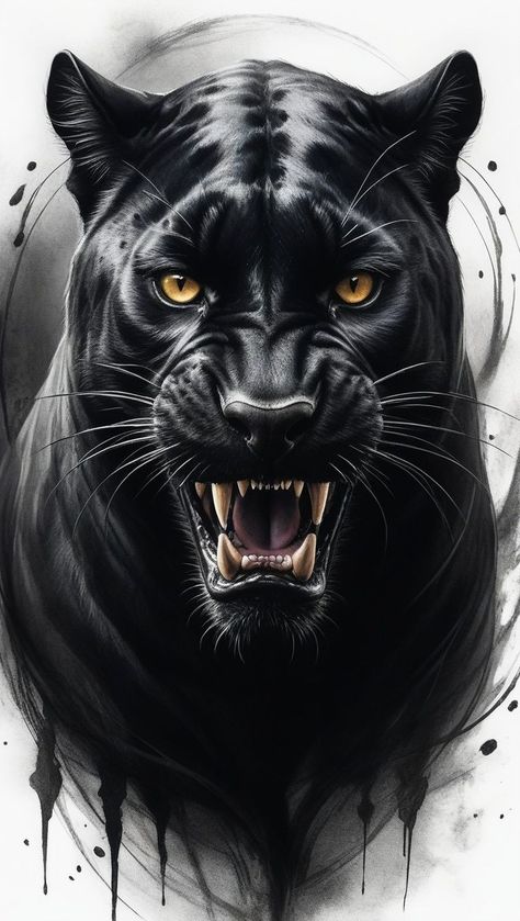 Female Black Panther Tattoo, Dark Cover Up Tattoos Men, Black Puma Tattoo, American Traditional Panther Tattoo, Black Panther Tattoo Design, Black Jaguar Animal, Panther Tattoos, Black Panther Face, Traditional Panther Tattoo