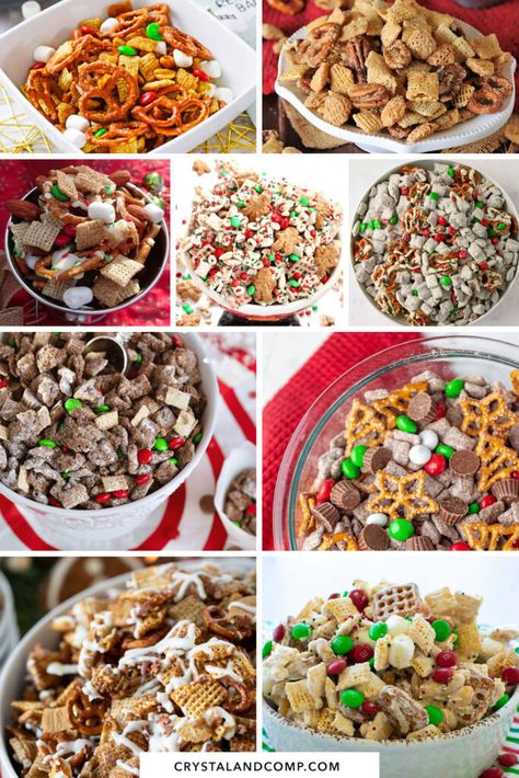 Christmas Chex Mix Recipes, Christmas Chex Mix, Hot Chocolate Cookies Cups, Chex Mix Christmas, Chex Mix Recipe, Easy Holiday Desserts, Recipe List, Chex Mix Recipes, Christmas Food Gifts