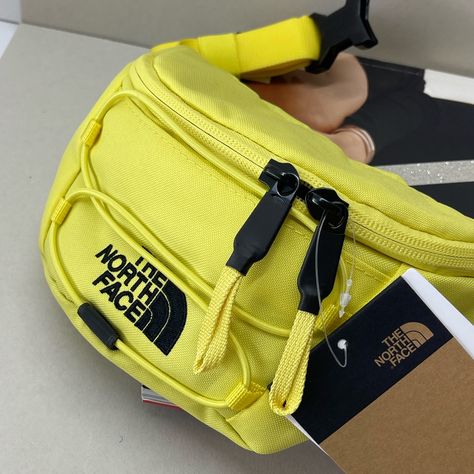 (New+Tag) The North Face Belt Bag / Sling Pack Hiking / Streetwear Festival Friendly Front Zip Cards Slot Inside Zip Compartment Size 10.5” Top X 6.5” Bottom Depth 3” Top Yellow / Black North Face Jester, Pink North Face, North Face Bag, Purple Belt, Sling Pack, Blue Ties, Blue Tie Dye, Waist Bag, Yellow Black