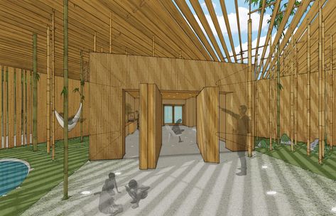 Bamboo Grove House — LTL Architects Ltl Architects, Bamboo Grove, Growing Grass, Bamboo Stalks, Bamboo House, Shade Canopy, Inner Core, Building Materials, Future House