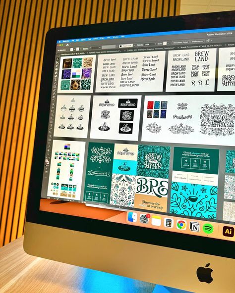 There’s a lot you don’t see behind the scenes during the design process🥴 The majority of the time on social media we only see the polished and final piece which is why I frickin LOVE sharing these kind of posts because you can see a glimpse into the exploration and mess🤣 I’m not sure if other designers do this but when I’m developing a visual identity I use artboards for each stage, that way I can build upon each element and by the end I have a whole file that I can look back on to see wher... Brand Designer Aesthetic, Graphic Designer Life, Graphic Designer Aesthetic, Abi Connick, Designer Aesthetics, Visual Design Inspiration, Graphic Design Aesthetic, Adobe Illustrator Design, Graphic Design Tutorials Learning