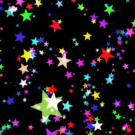 Neon Stars Gif, Falling Stars Gif, Rainbow Stars Gif, Scenecore Gif, Stars Gif, Floating Through Space, All Out Anime, Star Gif, Beau Gif