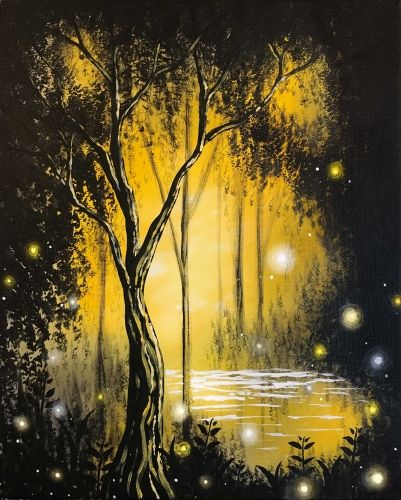 Learn to Paint Magical Forest II tonight at Paint Nite! Our artists know exactly how to teach painters of all levels - give it a try! Paint Trees, Wine Painting, Paint Nite, Canvas Ideas, Paint And Sip, Magical Forest, Futurism, Winter Solstice, Canvas Art Painting