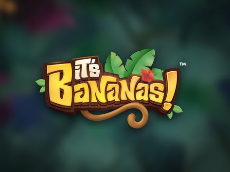 It's Bananas by Hamza Fakkar Game Logos, Hand Drawn Logos, Game Logo Design, Text Logo Design, Game Ui Design, Title Design, Cartoon Logo, 3d Logo, Text Logo