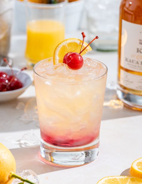 Meyer Lemon Rum Sour Cocktail - Pineapple and Coconut Lemon Rum Drinks, Coconut Rum Cocktail Recipes, Rum Sour, Best Rum Drinks, Citrus Rum Cocktails, Rum Coconut Milk Cocktail, Meyer Lemon Cocktail, Painkiller Cocktail Pussers Rum, Blackberry Cocktail