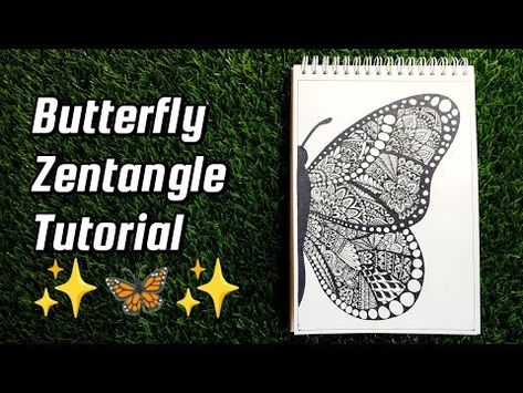 (1290) Create Stunning Butterfly Art with Zentangle!🦋✨||Butterfly Zentangle Tutorial || Crafted Charm || - YouTube Zentangle Butterfly, Zentangle Tutorial, Butterfly Art, To Create, Pattern, Art