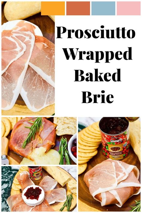 Experience culinary perfection with our Prosciutto Wrapped Baked Brie. This recipe brings together the richness of brie, the savory goodness of prosciutto, and the fruity sweetness of cranberry sauce for a mouthwatering appetizer that's sure to be a hit at any gathering. Baked Brie Prosciutto, Pear Brie Prosciutto Appetizer, Prosciutto Wrapped Brie, How To Make Prosciutto, Wrapped Brie, Prosciutto Appetizer, Prosciutto Wrapped, Best Appetizer Recipes, Cranberry Sauce Homemade