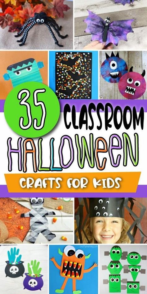 Introduce some spooky fun to your classroom this season with these Halloween classroom crafts for kids! Check out our Halloween crafts for kids for various engaging projects perfect for making learning fun during Halloween. From crafting friendly monsters to decorating whimsical pumpkins crafts, these halloween activities will not only captivate your students but also enhance their fine motor skills and creativity. Make sure to try all our halloween ideas for kids. Easy Prep Halloween Crafts, Halloween Crafts For 2nd Graders, Halloween Crafts For 4th Graders, Halloween Crafts For Kindergarteners, School Halloween Party Crafts, Pre K Halloween Crafts, Classroom Crafts For Kids, Halloween Crafts For Kids Elementary, Fun Halloween Activities For Kids