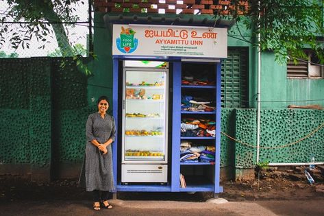 Food for needy, free of cost: Community fridge concept picks up in B’luru | The News Minute Yellow Fridge, Community Pantry, Community Fridge, Little Free Pantry, Community Service Ideas, Community Room, Free Pantry, Mutual Aid, Dream Cafe