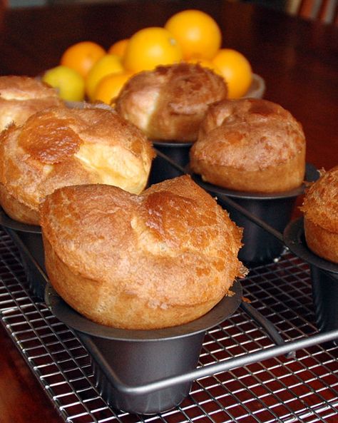 Popovers - Recipe from Maine Breakfast Popovers, Perfect Popovers, Popover Recipes, Popovers Recipes, Maine Recipes, Pop Overs, Popovers Recipe, Easy Popovers, Kelly Taylor