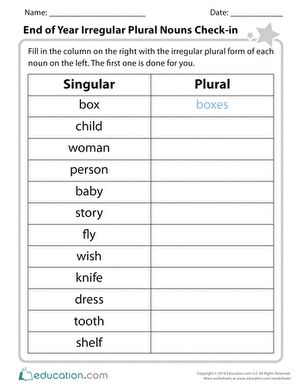 Nouns Lesson Plan, Nouns Worksheet Kindergarten, Nouns First Grade, Irregular Plural Nouns Worksheet, Plural Nouns Activities, Irregular Nouns, Plurals Worksheets, Plural Nouns Worksheet, Sensory Words