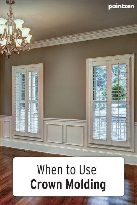 Crown Molding Arched Doorway, Crown Moulding 8 Ft Ceilings, Crown Moulding Living Room, Crown Molding Window Trim, Crown Molding Around Windows, Crown Molding Open Floor Plan, Crown Molding Vs No Crown Molding, Ceiling Molding Ideas Living Room, Crown Moulding Ideas Ceiling