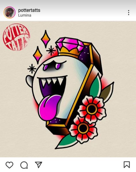 Pop Culture Traditional Tattoos, Bowser Tattoo, Trad Sleeve, American Style Tattoo, Mario Tattoo, Zelda Tattoo, Half Sleeve Tattoos Drawings, Tattoo Apprenticeship, Nerd Tattoo