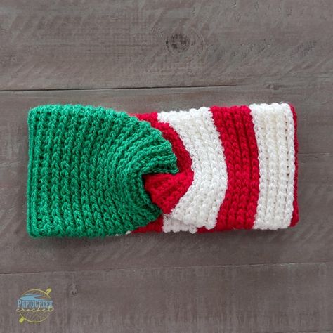 Noelle Ear Warmer Crochet pattern by PapioCreek Crochet Crochet Ear Warmer Free Pattern, Crochet Ear Warmers, Ear Warmer Crochet Pattern, Ear Warmer Pattern, Ear Warmer Crochet, Crochet Ear Warmer Pattern, Crochet Headband Free, Foundation Half Double Crochet, Crochet Christmas Hats