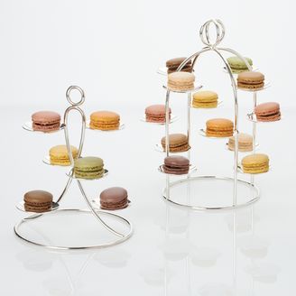 Ercuis Latitude macaron stands Macaron Stand, Beautiful Flatware, William Yeoward Crystal, Almond Powder, Sweet Bar, Delicious Cream, Baccarat Crystal, Tea Time Snacks, Silver Decor