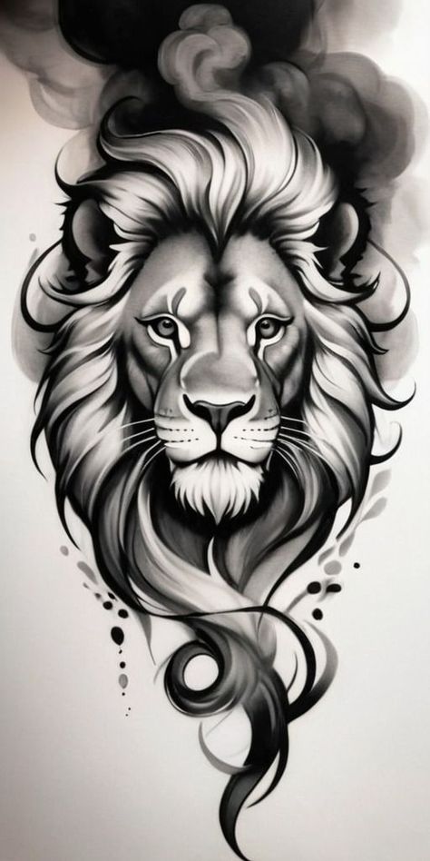 Lion Abstract Tattoo, Lioness Art, Roaring Lion Tattoo, Small Lion Tattoo, Lion Forearm Tattoos, Ant Art, Abstract Tattoo Ideas, Lion Live Wallpaper, Abstract Tattoos