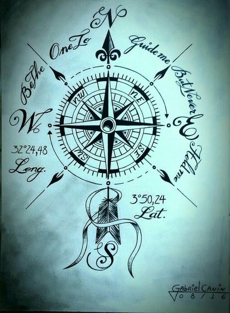 Compas Tattoo, Feminine Compass Tattoo, Tatuaje Trash Polka, Compass Tattoo Men, Compass Drawing, Compass Rose Tattoo, Basic Tattoos, Compass Tattoo Design, Anchor Tattoos