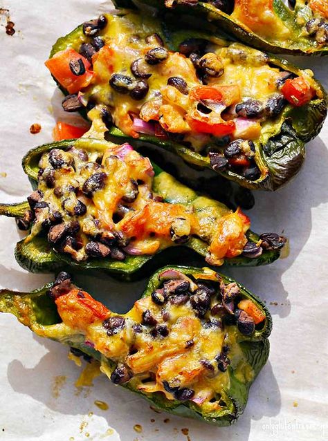 Stuffed Poblano Pepper, Gluten Free Mexican Recipes, Poblano Peppers Recipes, Vegetarian Mexican Recipes, Roasted Poblano Peppers, Poblano Pepper, Roasted Poblano, Vegetarian Mexican, Gluten Free Vegetarian Recipes