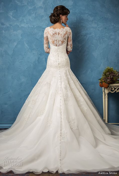 A Line Bateau Wedding Dress, Drop Waist Long Sleeve Wedding Dress, Long Sleeve Drop Waist Wedding Dress, Drop Waist Wedding Dress With Sleeves, Dropped Waist Wedding Dress, Wedding Dress Illusion Back, Waist Wedding Dress, Drop Waist Wedding Dress, Wedding Gown A Line