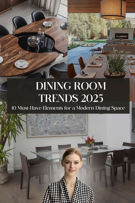 Discover the top 10 elements for a modern dining space in our new video! From sleek tables to earthy vibes, your dream dining room is just a click away. 🍽️📺 #DiningRoomDesign #ModernLiving #InteriorGoals #DesignTrends2025 2025 Dining Room Trends, Interior Design Quiz, Organic Modern Dining Table, Unused Dining Room, Design Quiz, Modern Dining Room Ideas, Organic Modern Dining Room, Dining Room Trends, Minimalist Living Room Ideas