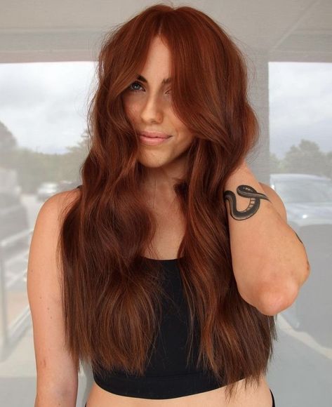 #cowboy #hair #copperhaircolor #copper Deep Auburn, Cowgirl Hair, Copper Hair Dark, Copper Brown Hair, Cowboy Copper, Brown Hair Inspo, Spring Red, Ginger Hair Color, Copper Hair Color