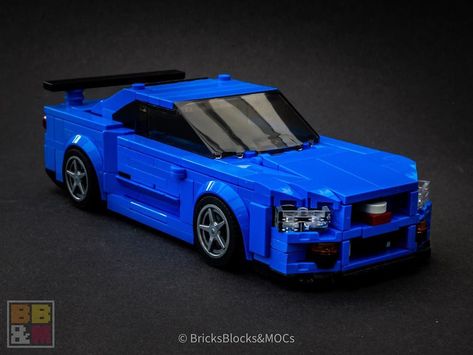 David Elisson | LEGO on Instagram: “LEGO Nissan Skyline R34 GTR! INSTRUCTIONS NOW AVAILABLE (Link in Bio) Another highly requested car that I initially thought would be my…” Lego Gtr R34, Lego Nissan Skyline, Lego Skyline, Nissan Skyline R34 Gtr, Nissan Skyline R34, R34 Gtr, Lego Speed Champions, Gtr R34, Skyline R34