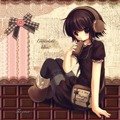 Moe 2000s anime art style chocogirl aesthetic Lolita mori kei الشموع اليابانية, 2000s Art, Chocolate Girls, จีซอง Nct, Moe Anime, Image Swag, Mia 3, Old Anime, Cute Art Styles